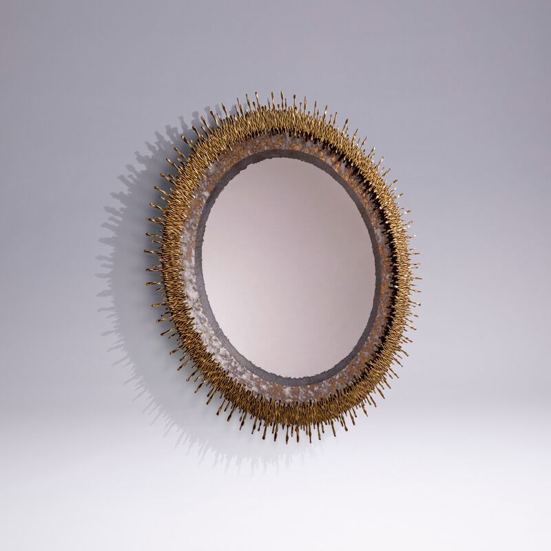 Avedon Mirror round, small, shelf | Gregorius Pineo